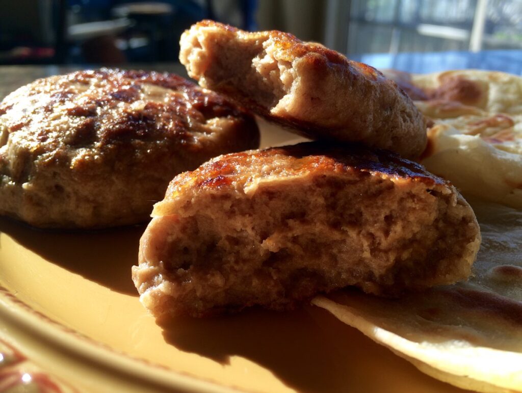 Galouti kebab — finely pounded spiced mince patties seared soft, Lucknow, Mughal Corridor